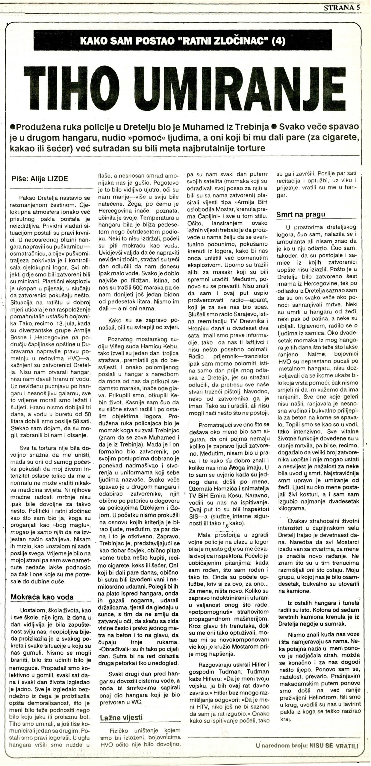 LIZDE ALIJA Mediji Kao Dokaz